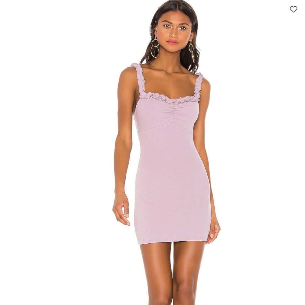 Privacy Please Zinnia Mini Dress Lavender Purple Ruffle Strap Revolve Small - Picture 6 of 6